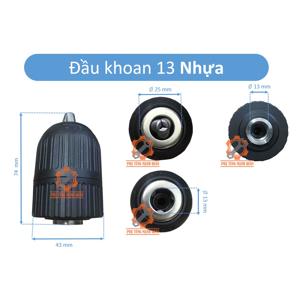 ĐẦU KHOAN - ĐẦU KẸP MÁY KHOAN 6,10,13,16,AUTO LOCK CÁC LOẠI