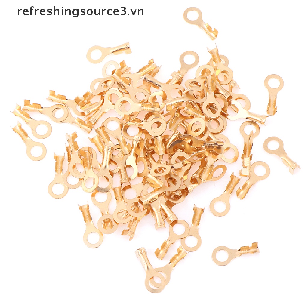 Set 100 đầu nối dây điện 4.2mm đầu tròn bằng đồng thau