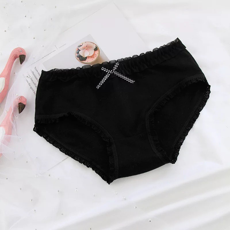 Quần Lót Nữ - Quần Lót Nữ Cotton kháng khuẩn mềm mại viền bèo điệu đà DAN STORE MÃ 029