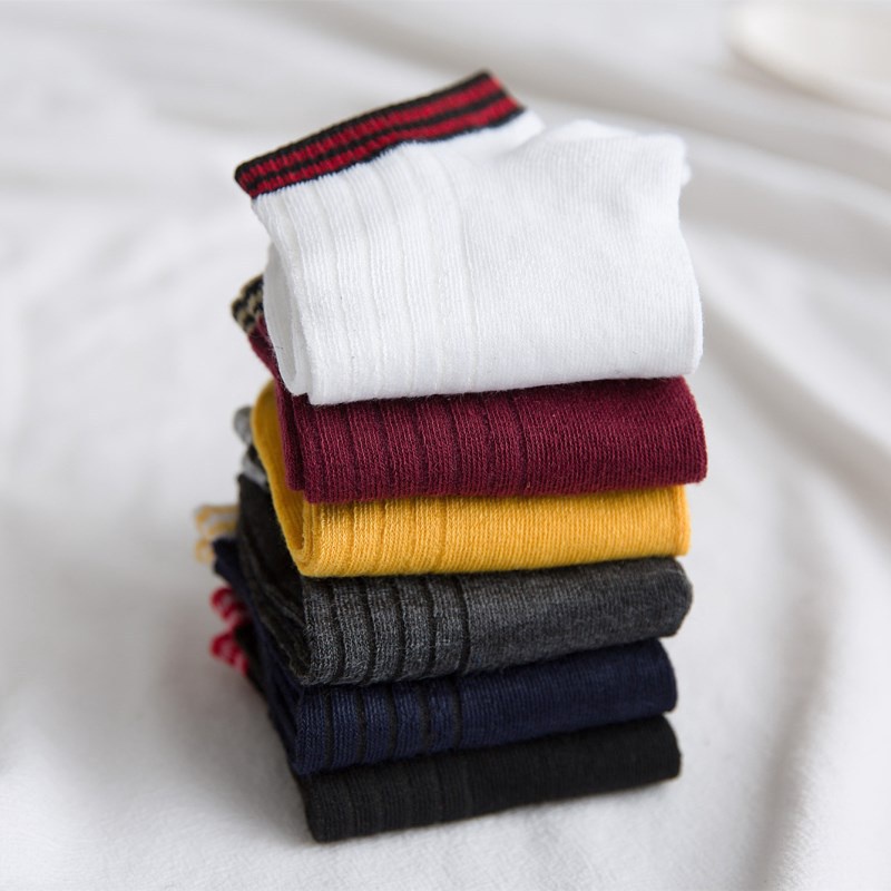 TIAN TIAN T048 Vớ tất nữ cổ ngắn Hàng cao cấp Đôi vớ Cotton ngắn thoáng khí thấm hút mồ hôi cho nam và nữ
