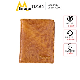 Ví da nam đứng da thật chính hãng TIMAN VD08 sang trọng bền bỉ thời trang tiện lợi