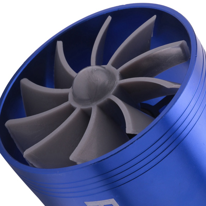 F1-Z Universal Single-Sided Turbine Engine Intake Turbocharger Intake Fuel Throttle Power Accessories Blue