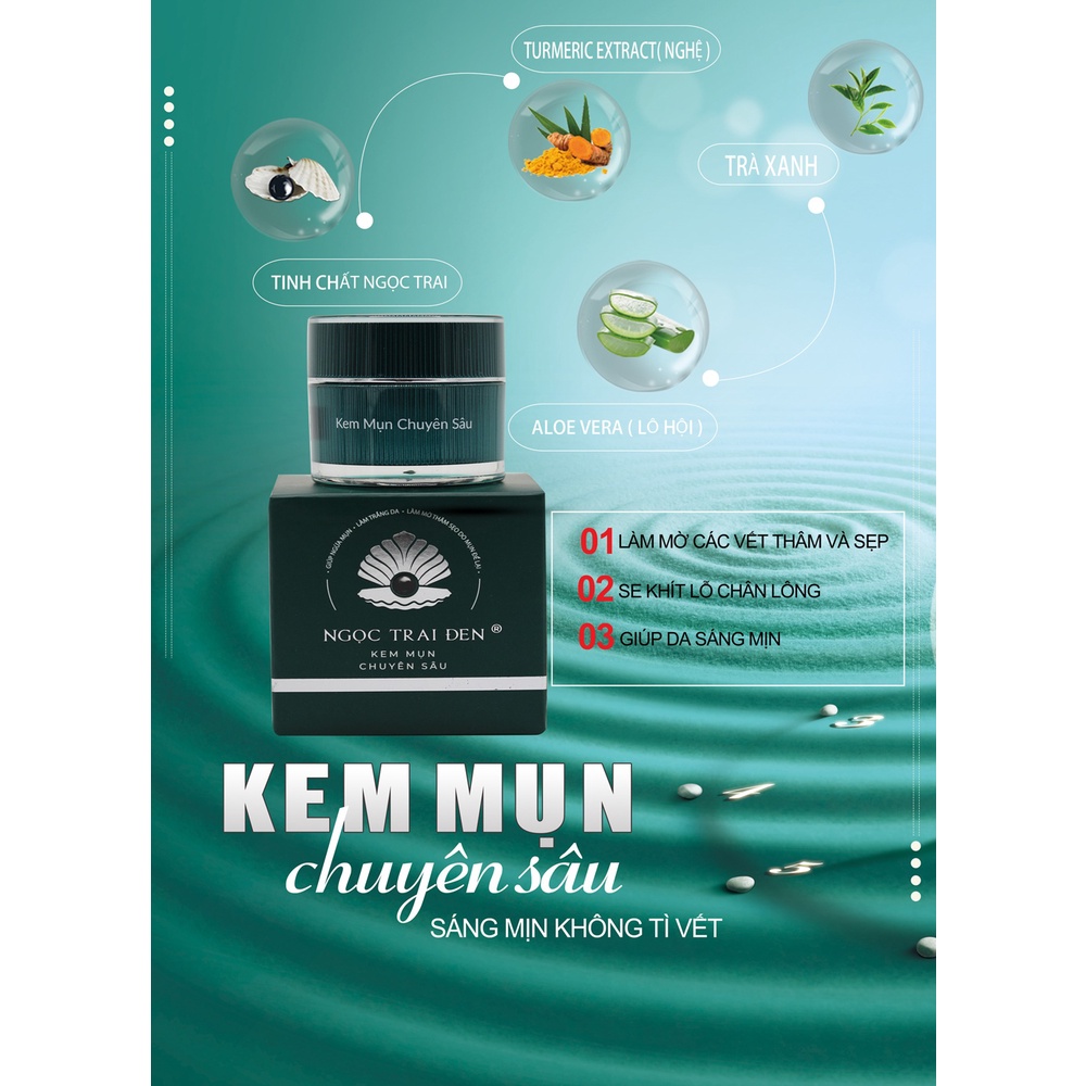 Kem mụn chuyên sâu NGỌC TRAI ĐEN - 18g