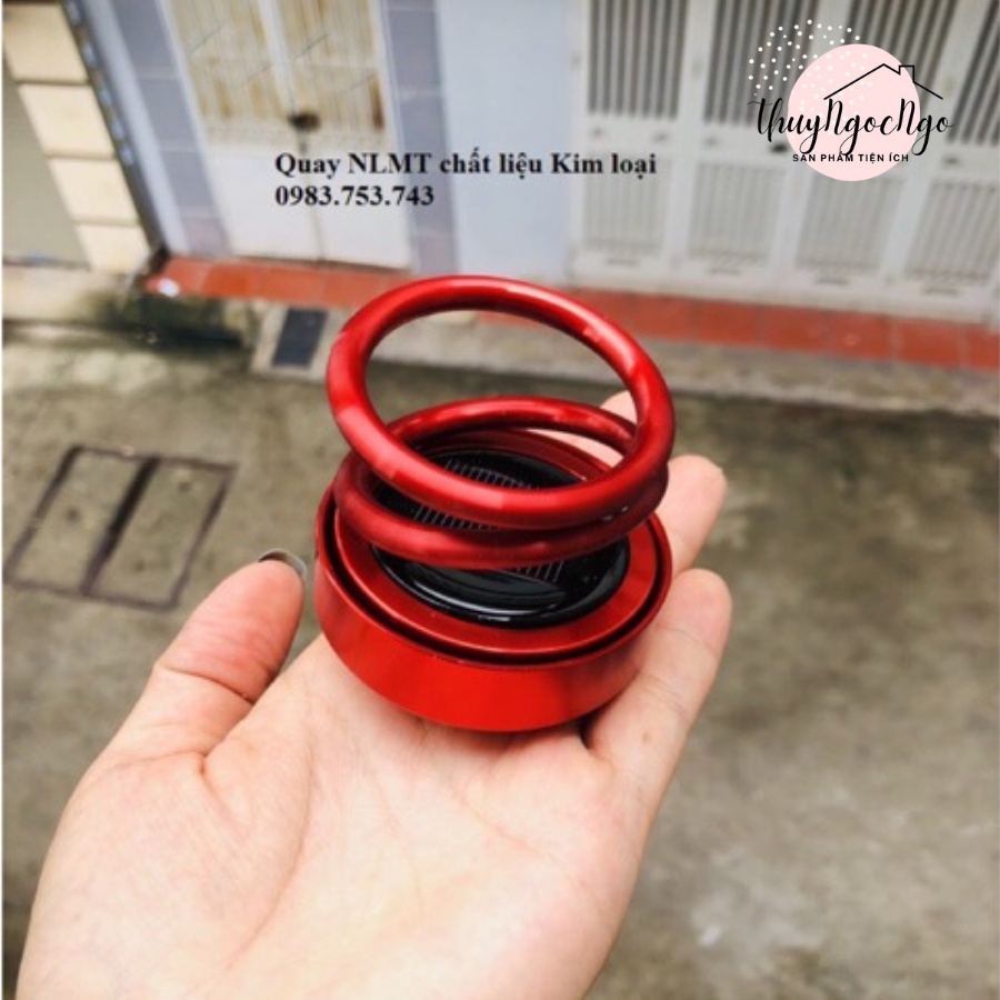 Vòng quay vô cực kim loại,Sáp khô thơm để xe hơi ô tô cao cấp khử mùi trang trí ô tô bằng năng lượng mặt trời