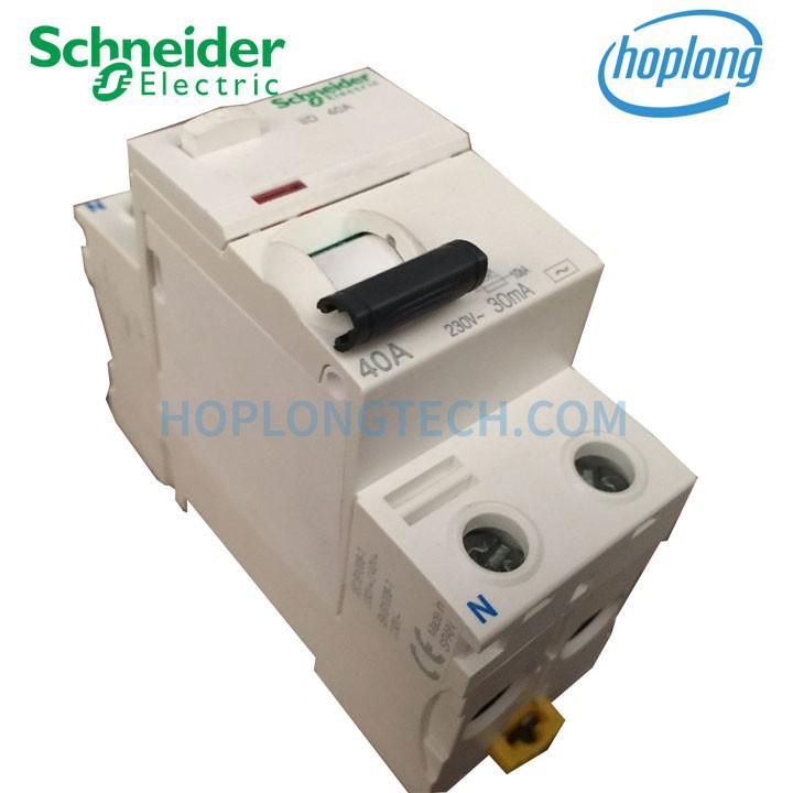 [CHÍNH HÃNG] A9R71240 Cầu dao tự động chống rò RCCB 2P 40A dòng rò 30mA Acti9 SCHNEIDER dòng cắt 6kA