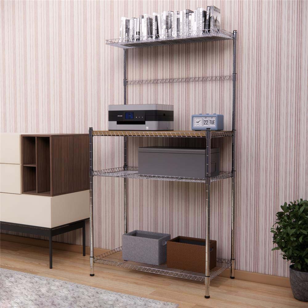 HomeBase FURDINI Bộ kệ bằng thép 3 tầng ROMA W90xH157xD35cm màu kim loại