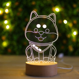 Đèn led 3D hình chú cún dễ thương