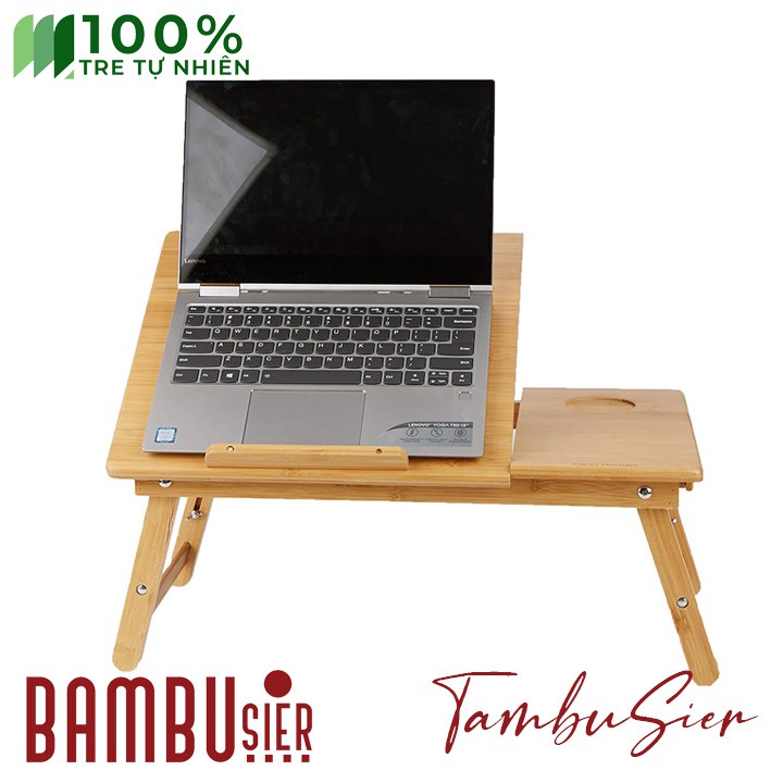 [BAMBOO] Bàn laptop đa năng gấp gọn 100% tre tự nhiên chân rút dài tăng chiều cao [TABLIX-02] | BigBuy360 - bigbuy360.vn