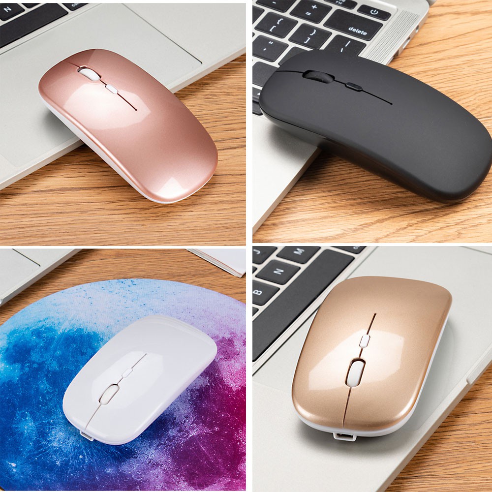 Chuột Không Dây Bluetooth C18.Chuột Máy Tính Bluetooth Không Tiếng Ồn. Sạc bằng Cáp USB và Pin Rất Nhạy