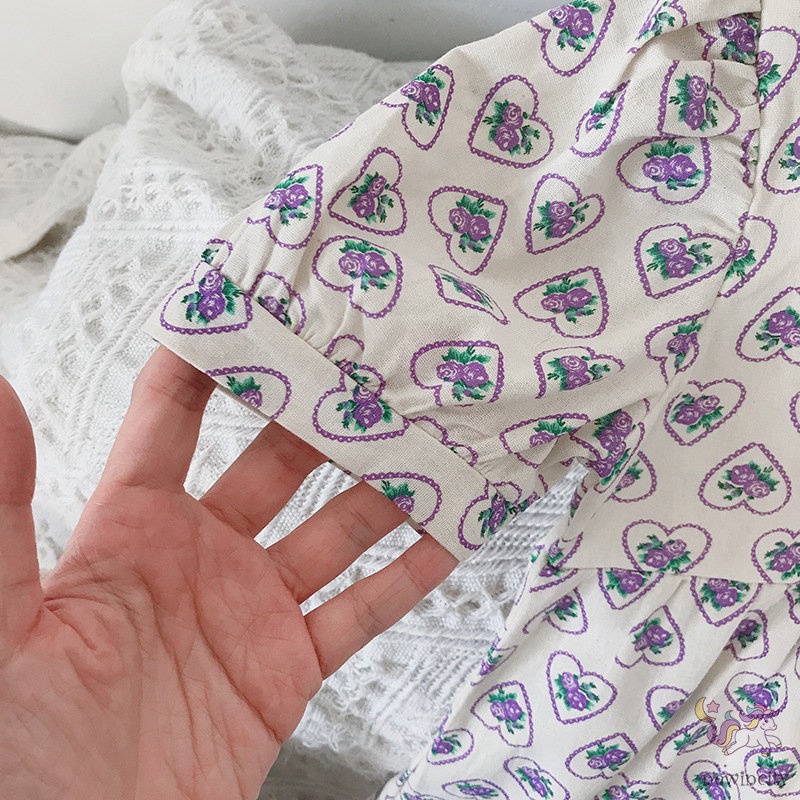 Đầm Công Chúa In Hoa Kiểu Hàn Quốc Thời Trang Mùa Hè Cho Bé Gái