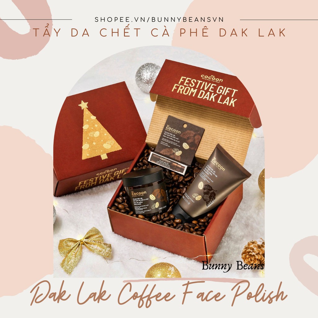 Tẩy da chết cà phê Cocoon Dak Lak Coffee Face Polish 150ml (Shop Bunny Beans)