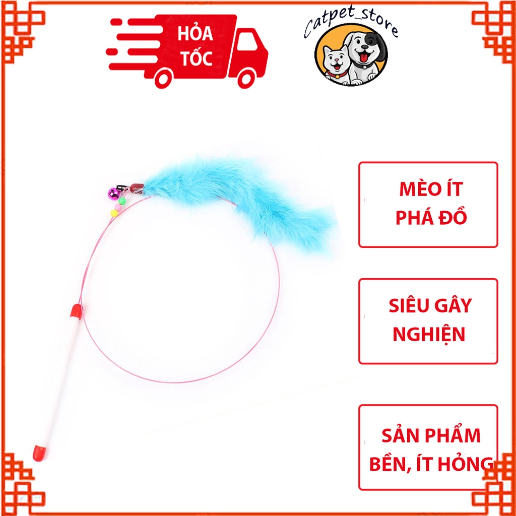 Đồ chơi chó mèo, Cần câu mèo dây thép có chuông thu hút chú ý