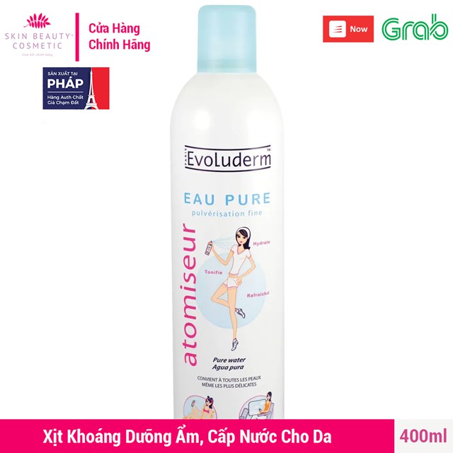 Xịt khoáng Evoluderm Eau Pure Pháp Cấp Ẩm, Làm Dịu Da