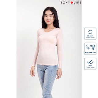 Áo giữ nhiệt Nữ WM Air cổ tròn siêu co giãn, siêu ấm TOKYOLIFE G9SMT024H/G9SMT024J/G9SMT024N