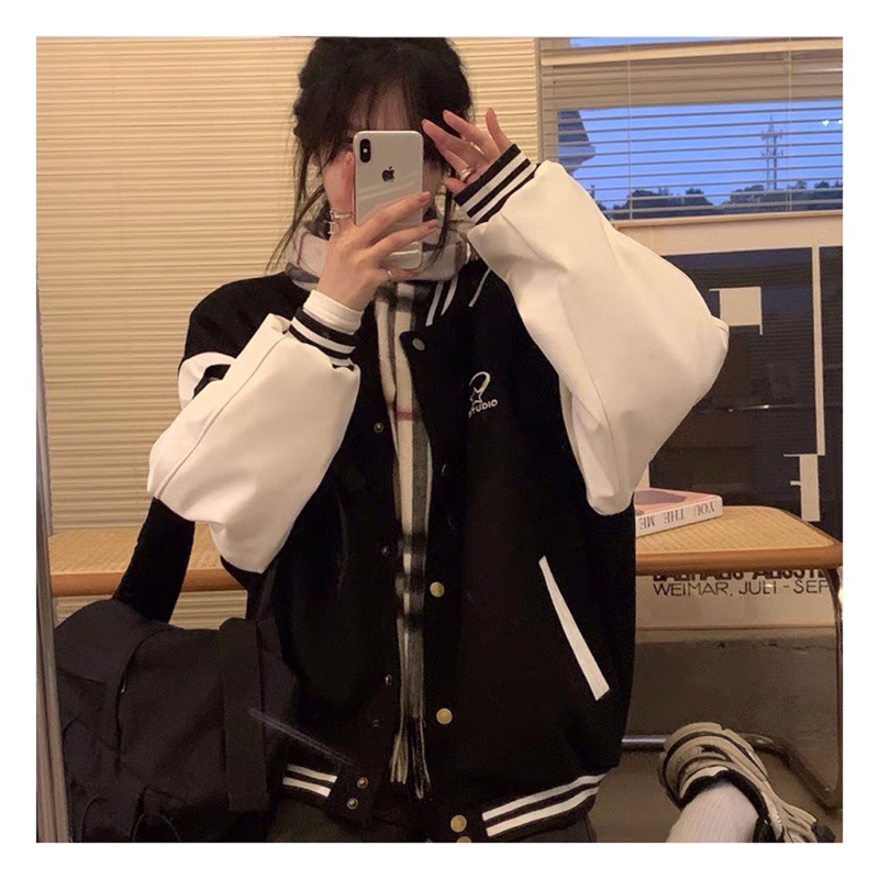 [CÓ ẢNH THẬT] ÁO BOMBER- ÁO BÓNG CHÀY TAY DA CHẤT DẠ ÉP SHOP JUM.CLOSET | BigBuy360 - bigbuy360.vn