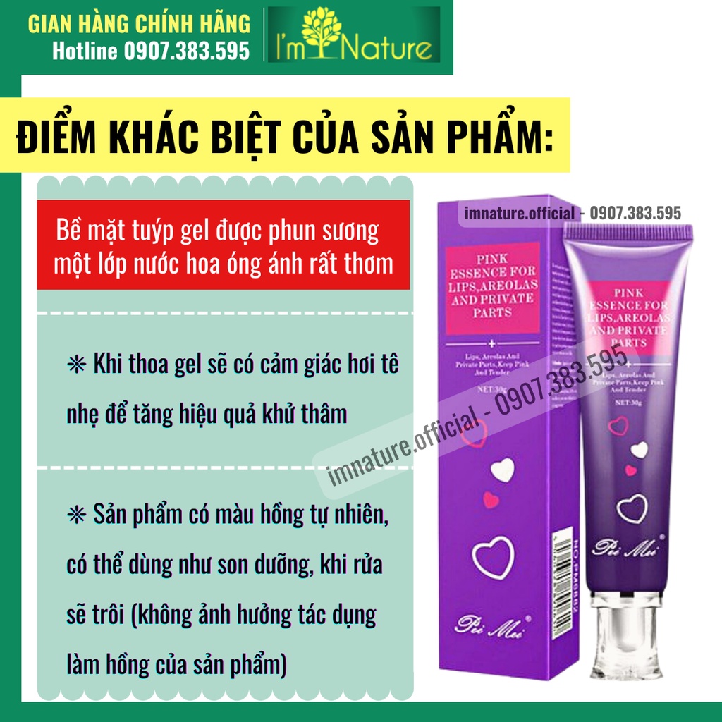 Kem Khử Thâm Dưỡng Hồng Môi - Nhũ Hoa - Vùng Kín Pei Mei 30g