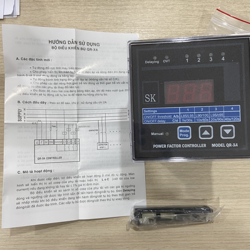 Bộ Điều Khiển Tụ Bù 04 Cấp SK QR-X4