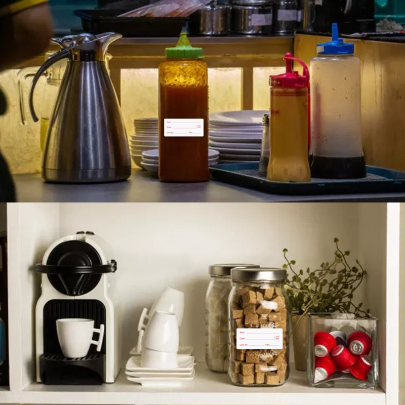 Cuộn 500 Nhãn Dán 1x2inch Tự Dính Có Thể Tháo Gỡ Cho Tủ Lạnh