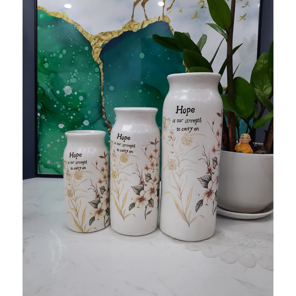 Bình cắm hoa trang trí cao cấp để bàn họa tiết đẹp