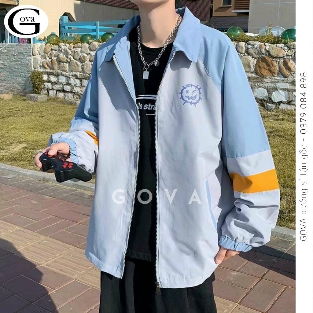 Áo Khoác Dù VIRUT CƯỜI 2 Lớp Form Rộng Nam Nữ Unisex, Áo Gió Bomber Bóng Chày Chống Nắng Ulzzang GOVA