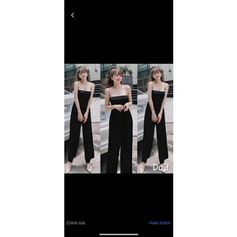 SÉT BỘ NỮ THUN GÂN KIỂU ÁO 2 DÂY YẾM PHỐI QUẦN DÀI TÔN DÁNG DX