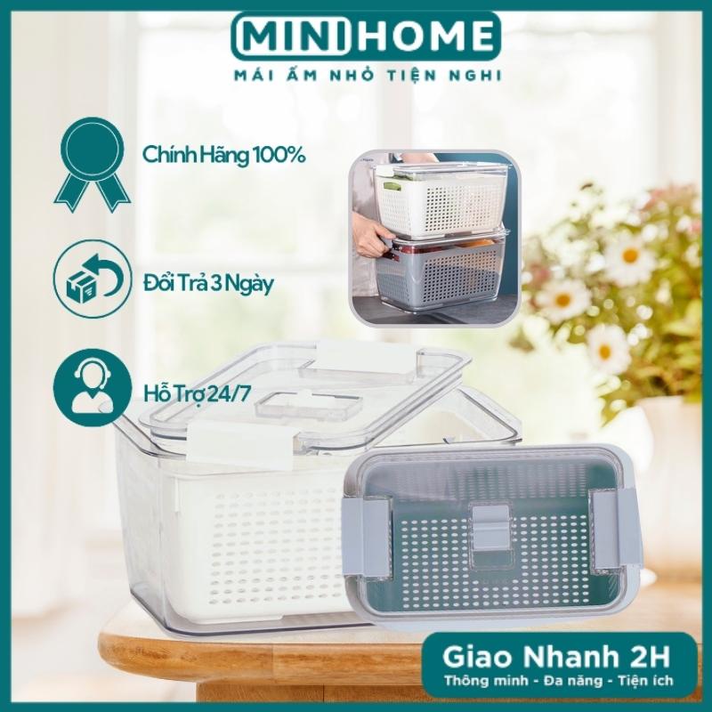 Bộ 2 Hộp Nhựa Kèm Rổ Bảo Quản Thực Phẩm VIỆT NHẬT 6588-6589