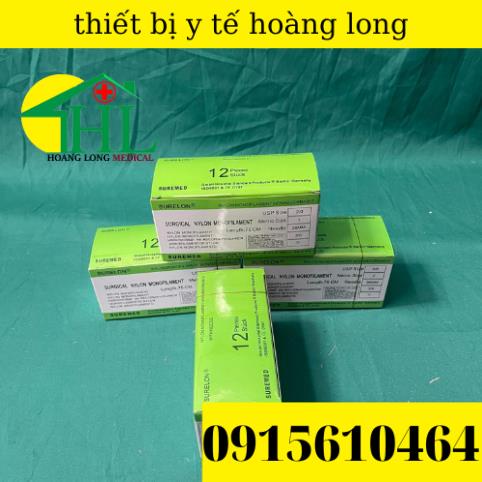 chỉ nylon size từ số 2/0 đến 5/0 hộp 12 sợi