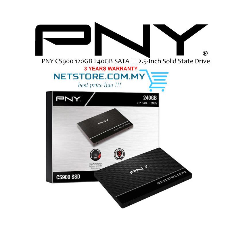 Ổ cứng SSD PNY CS900 120GB/240GB/480GB/960GB Hàng Chính Hãng