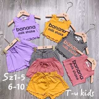 Bộ crop top bé gái