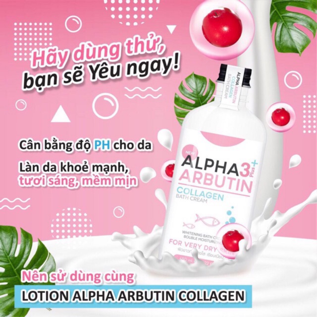 Sữa tắm trắng da Alpha Arbutin