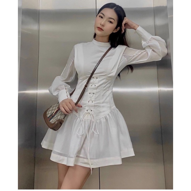 ĐẦM TRẮNG VOAN ĐAN DÂY