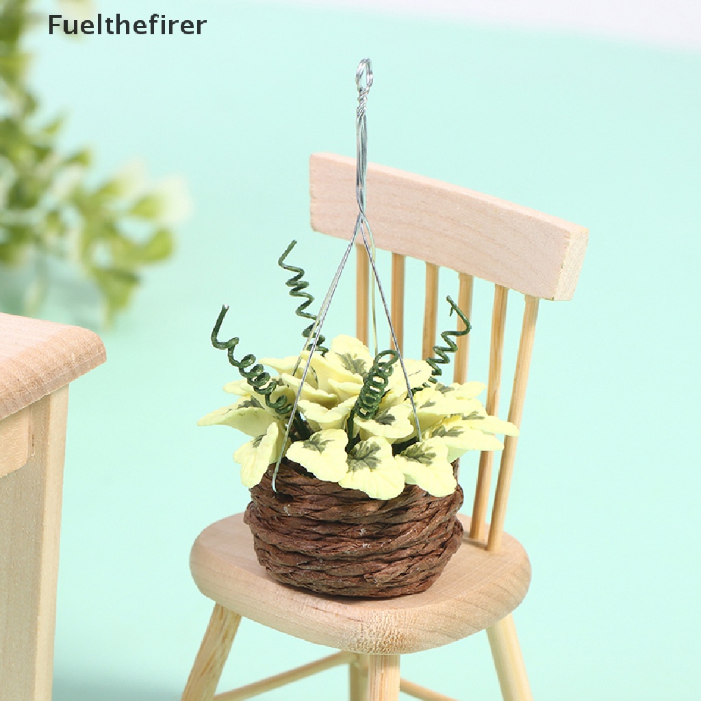 （Fuelthefirer） Mini Cute Green Plant Pot , Flower,Vase Simulation Potted Plants 1:12 Dollhouse On sale