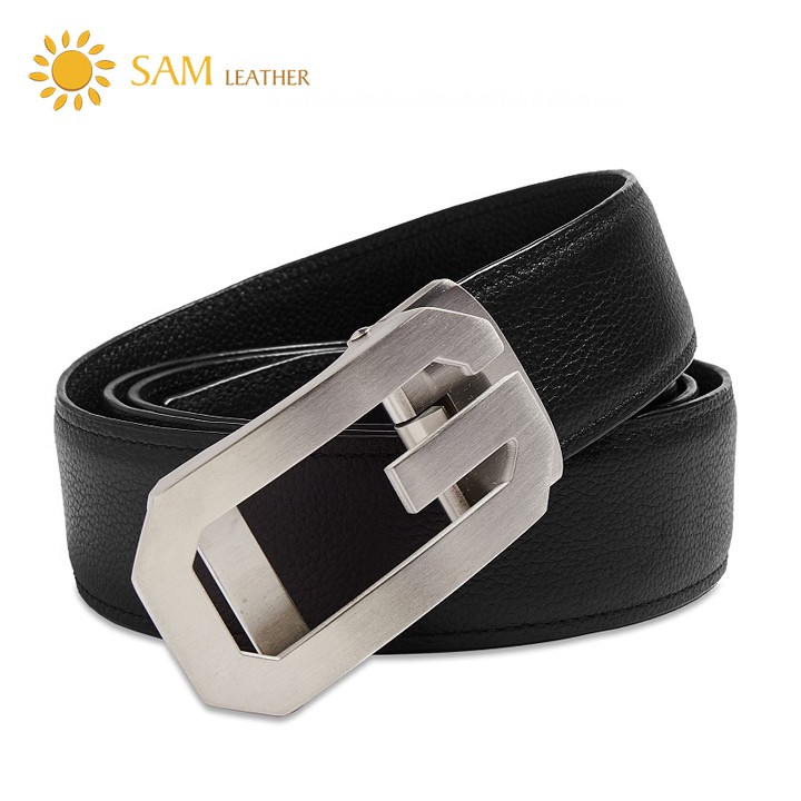 [SAM Leather] Dây Thắt Lưng Nam Da Bò Cao Cấp -Dây Nịt Nam SFDN007GFB -Mặt Khóa Inox 316 Nguyên Khối & Da Bò,BH 12 Tháng