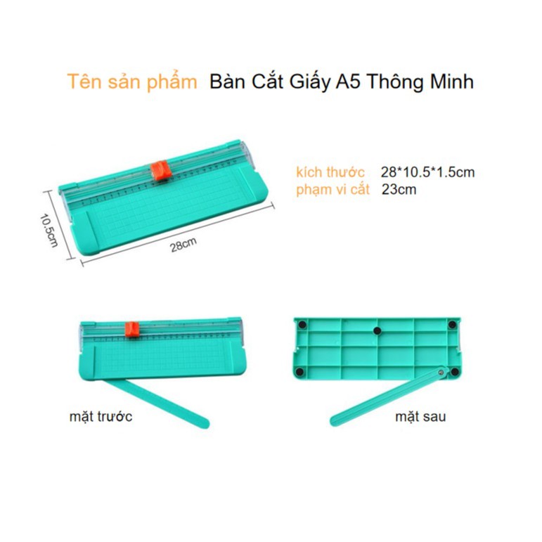 [ DaVinci ] Bàn Cắt Giấy A5 Thông Minh Bản Full Loại to - Trượt 2 Chiều - Nhanh, Chính Xác, An Toàn