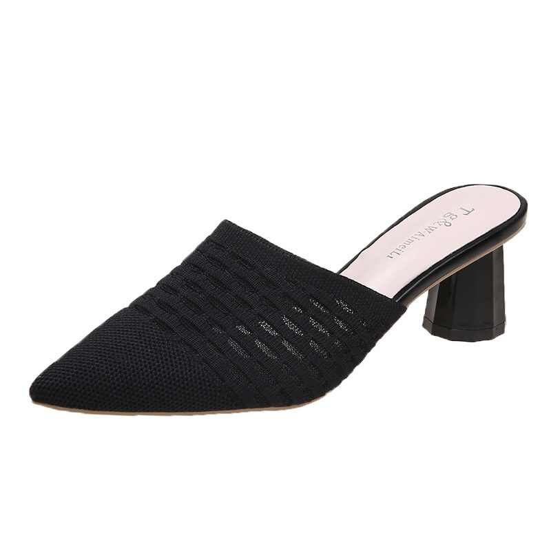 Giày Cao Gót Sandal Nữ Xăng đan 6cm Mũi Nhọn Thời Trang Mùa Hè