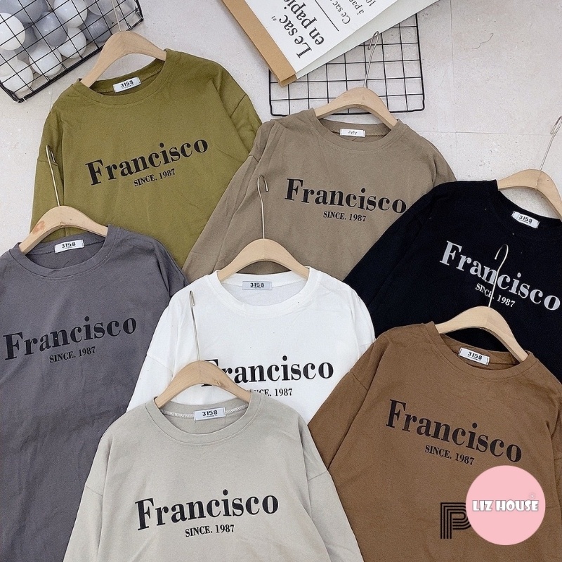Áo thun dài tay francisco Áo thun hàng đẹp LIZHOUSE