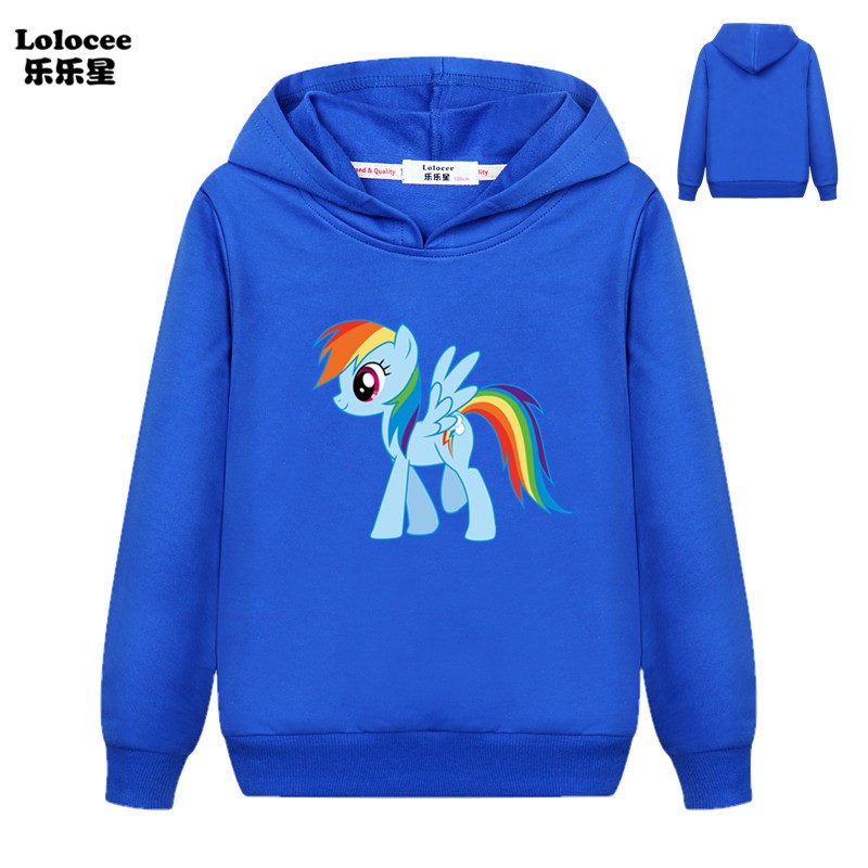 MY LITTLE PONY Áo Hoodie Họa Tiết Ngựa Con Dễ Thương Cho Bé Gái