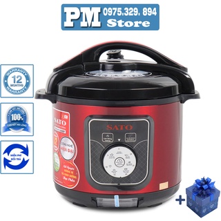 Nồi áp suất ,nồi hầm điện tử sato 6as011 6.0l,,công suất 1000w,bảo hành 12 tháng,