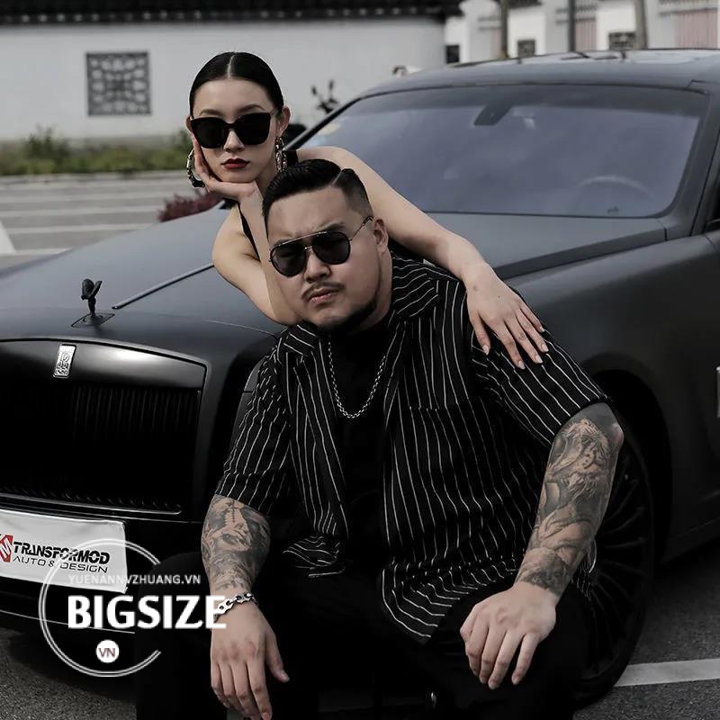 Áo sơ mi Nam kẻ sọc Bigsize Áo sơ mi tay ngắn form rộng có cổ đen mùa hè Phong cách Hàn Quốc Thời Trang cao cấp đẹp