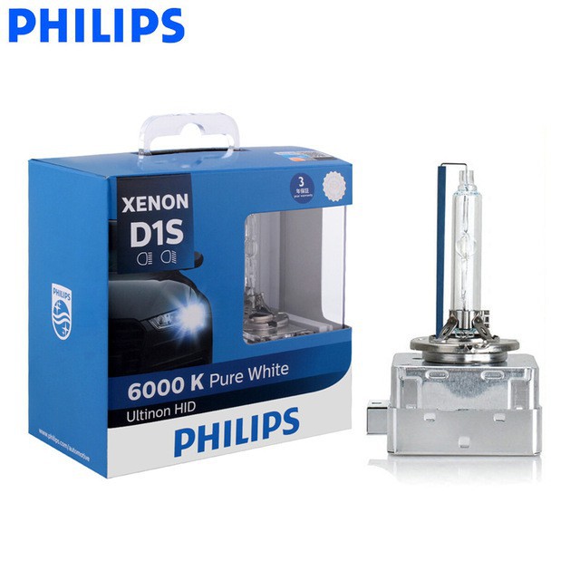 Sl [ 2 bóng ] Bảo hành 3 năm, Bóng đèn Xenon siêu sáng  6000K chân D4S,D4R,D1S,D2S,D2R,D3S   Philips Chính hãng.