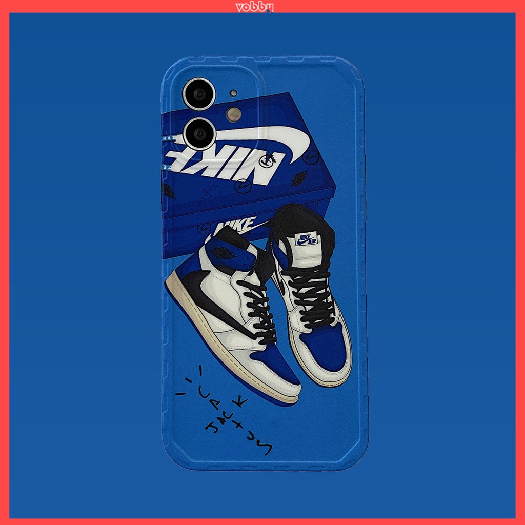 Ốp điện thoại nhựa mềm in hình giày AJ1 thích hợp cho IPhone12 11 PRO MAX 7/ 8plus X/ XS XR XSMAX