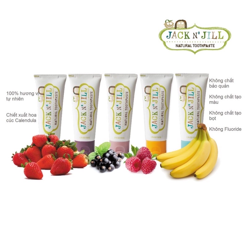 TiniMart-Kem đánh răng Jack N’Jill hữu cơ 50g Úc
