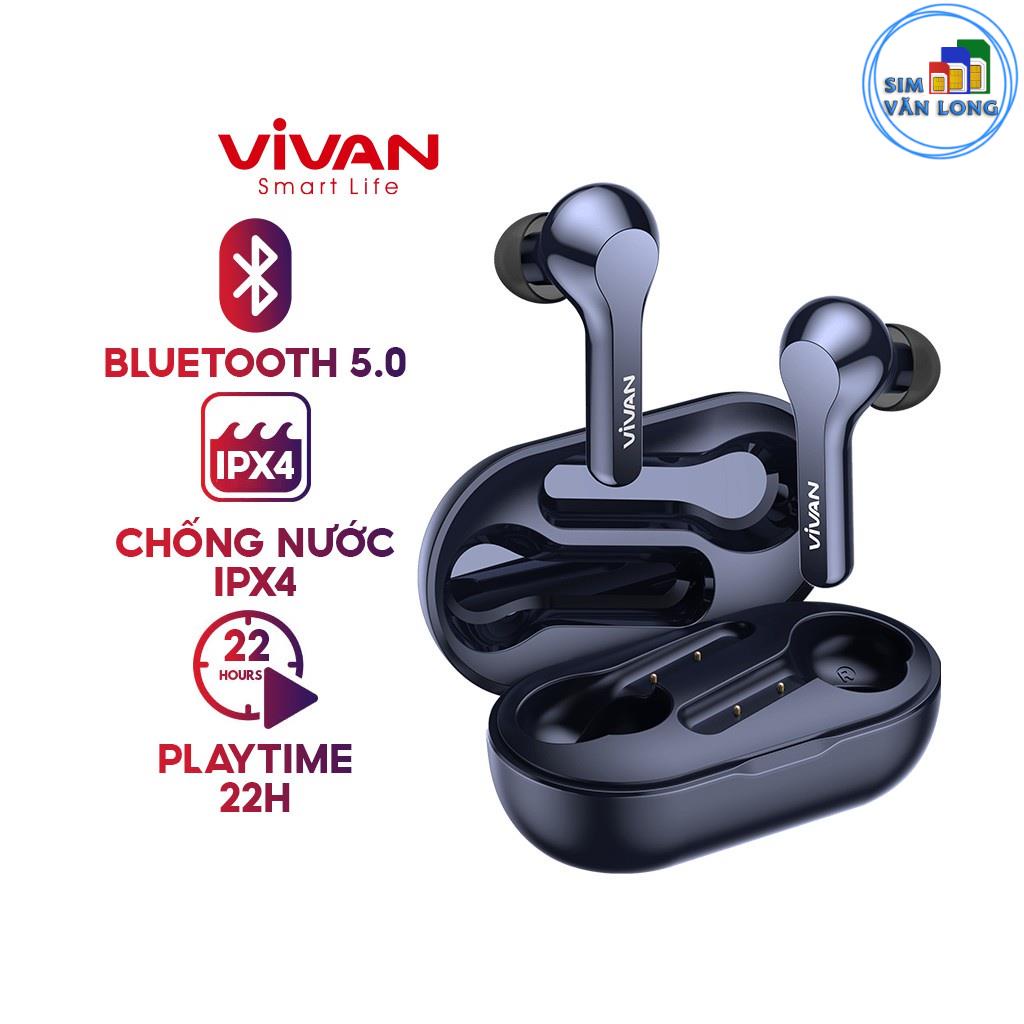 Tai Nghe Bluetooth TWS VIVAN Liberty T200 Cảm Ứng Playtime Đến 22H Chống Nước IPX4 _1
