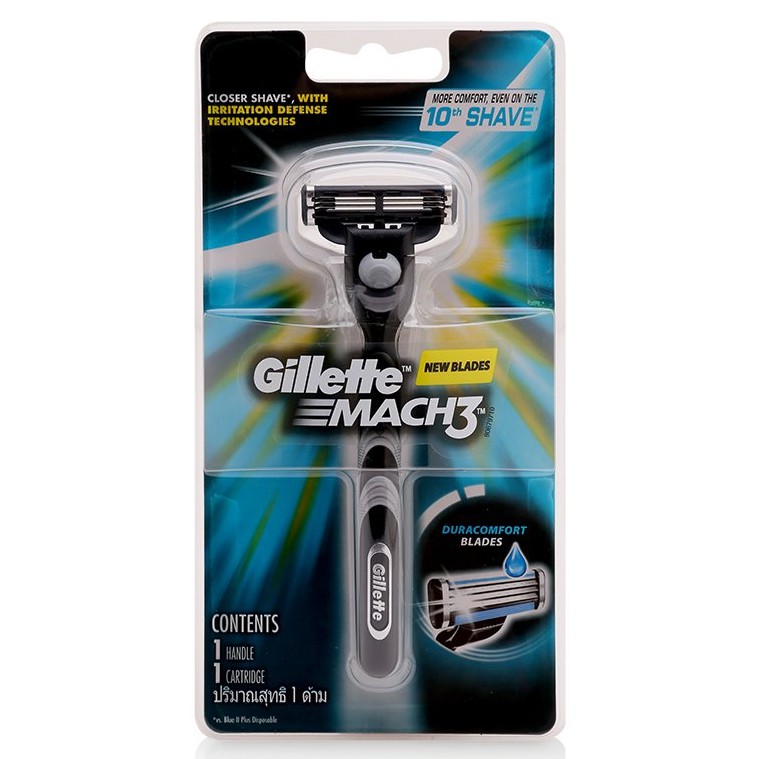 Dao cạo râu Gillette Mach 3/3+ lưỡi cạo ( dao cạo kèm 2 lưỡi dao )