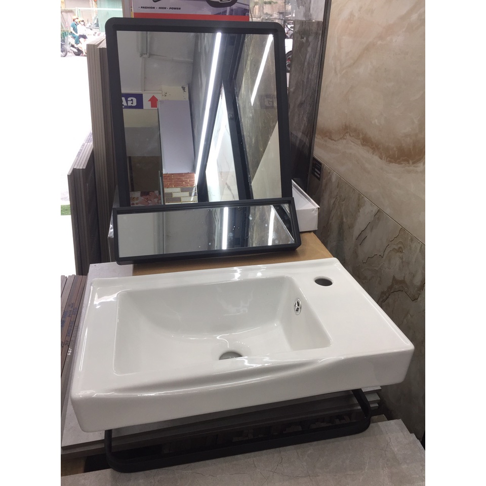 Bộ chậu Lavabo rửa mặt mini có khung đỡ