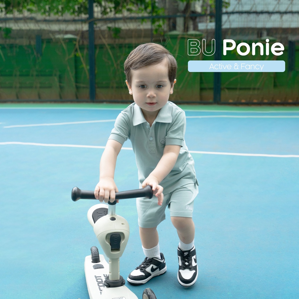 [CHÍNH HÃNG] Bộ polo cộc tay quần đùi trẻ em BPN130305 Bu Ponie
