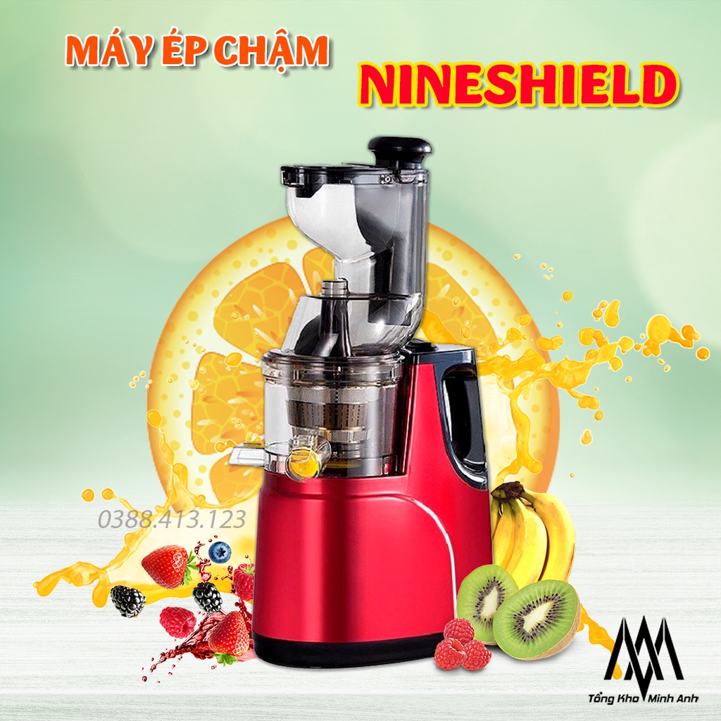 Máy ép chậm NineShield F8B - Máy ép trái cây tốc độ chậm phiên bản mới - Ép kiệt bã - Công suât 150W