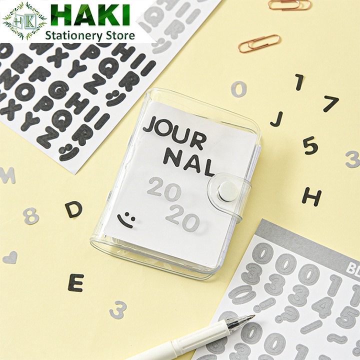 Sticker cute chữ số HAKI, hình dán cute 2 tấm sticker trang trí sổ đáng yêu dễ thương giá rẻ ST28