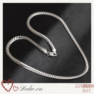 Dây chuyền hợp kim thiếc mạ bạc 925 cỡ 5mm phong cách thời trang dành cho nam