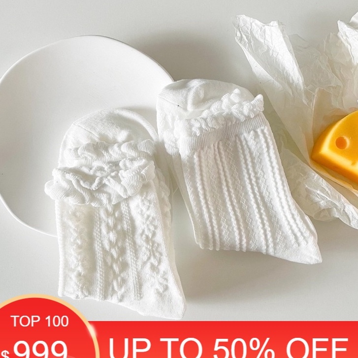 Tất nữ trắng phong cách Vintage nhẹ nhàng chất đẹp